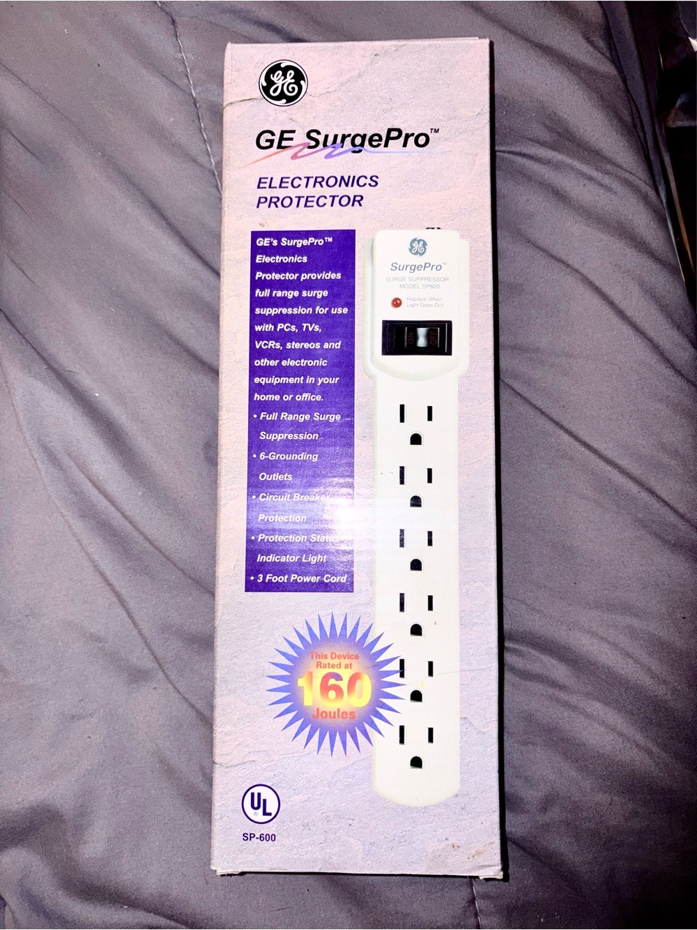 SurgePro White 6-Outlet Electronics Protector